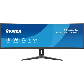 Kompiuterio monitorius IIYAMA XCB4594DQSU-B1 44 colių (111,8 cm) lenktas Dual QHD 5120×1440 VA LED, 2 ms, USB-C, USB 3.2, VESA, garsiakalbiai