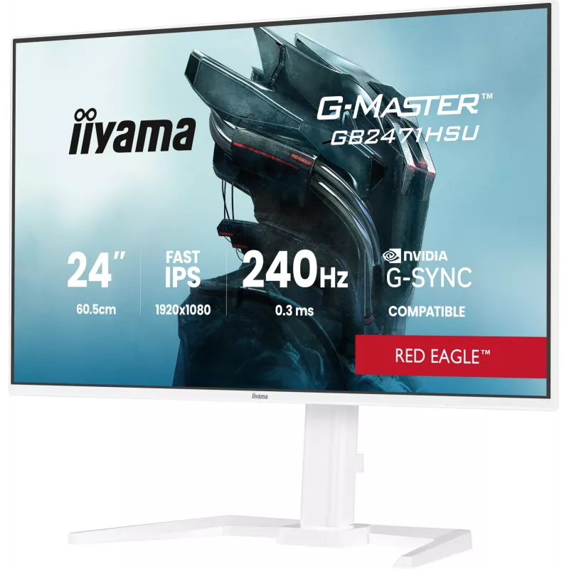 Monitorius IIYAMA G-Master GB2471HSU-W1 23,8 col. (60,5 cm) Full HD HDMI/DP/USB Baltas