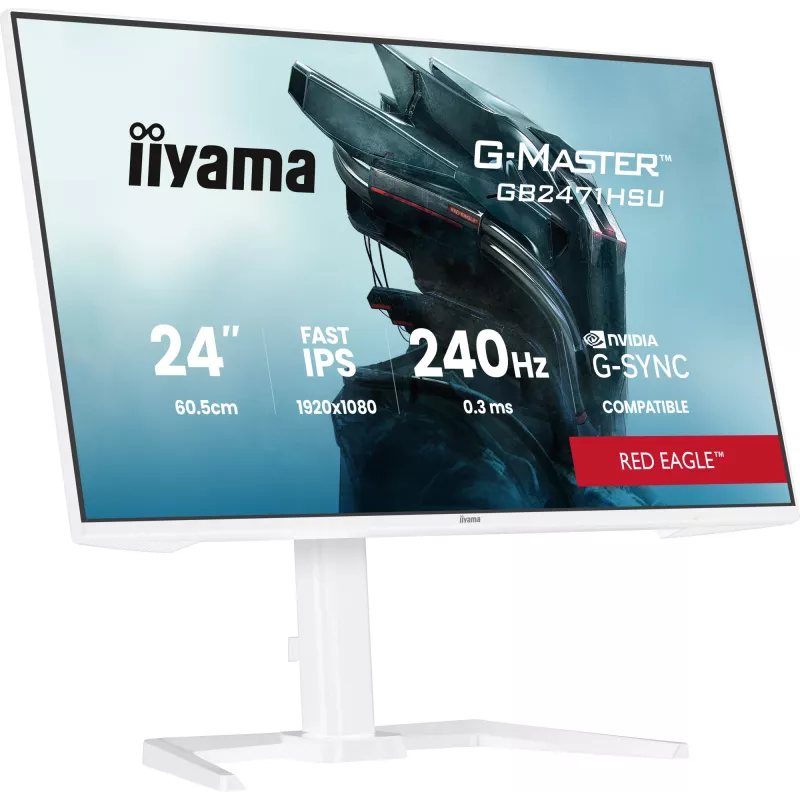 Monitorius IIYAMA G-Master GB2471HSU-W1 23,8 col. (60,5 cm) Full HD HDMI/DP/USB Baltas