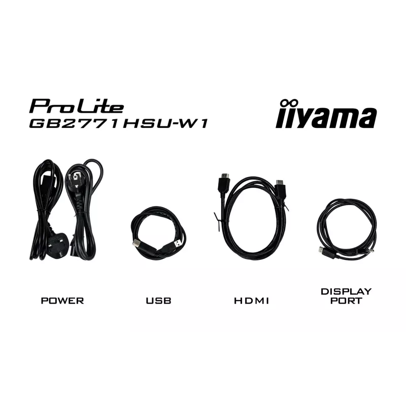 Žaidimų monitorius IIYAMA GB2771HSU-W1 27 colių (68,6 cm) Full HD — HDMI, DisplayPort, USB — Baltas