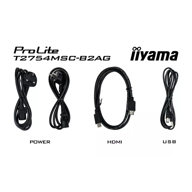 Monitorius IIYAMA ProLite T2754MSC-B2AG 27 colių (68,6 cm) Full HD LED HDMI/VGA/USB, juodas