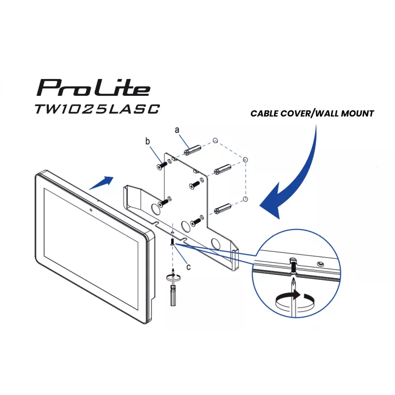 iiyama ProLite TW1025LASC-B3PNR Android kompiuteris su 10,1 colio jutikliniu ekranu, juodas