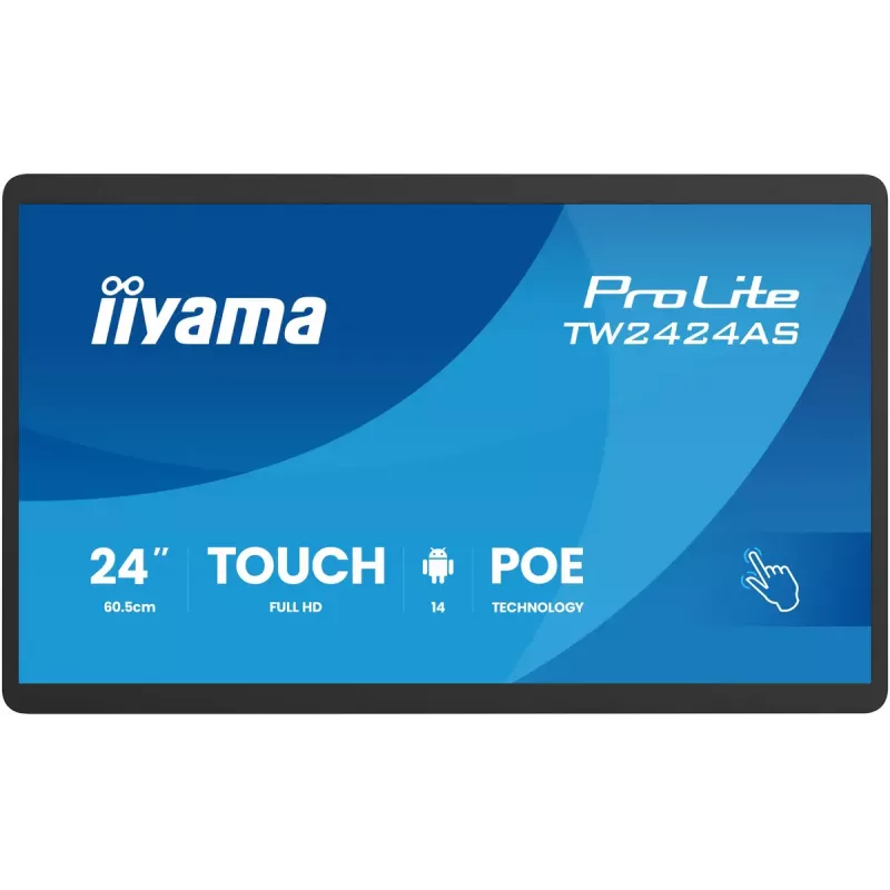 Interaktyvus plokščiasis skydelis IIYAMA TW2424AS-B3P 23,8 col. Full HD IPS lietimui su Wi-Fi Android 24/7 450 cd/m²