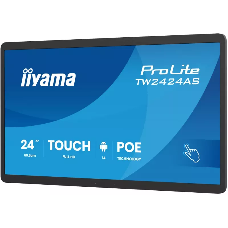Interaktyvus plokščiasis skydelis IIYAMA TW2424AS-B3P 23,8 col. Full HD IPS lietimui su Wi-Fi Android 24/7 450 cd/m²