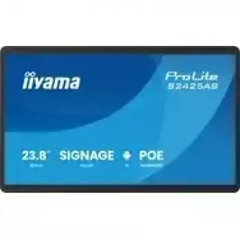 IIYAMA ProLite S2425AS-B1P Skaitmeninės reklamos ekranas 23,8 colių LCD Wi-Fi 500 cd/m² Full HD Juodas su integruotu procesoriumi Android 24/7