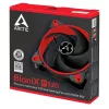 ARCTIC BioniX P120 (Raudona) – Slėgiui optimizuotas 120 mm žaidimų ventiliatorius su PWM PST