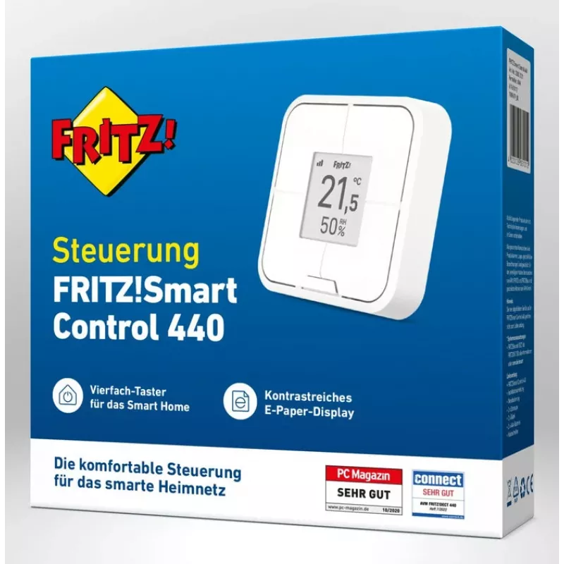 Belaidis valdiklis FRITZ Smart Control 440, baltas, 69×69×18 mm
