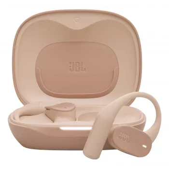 JBL Sense Lite belaidės ausinės su ausų kabliuku, skambučiai/muzika, Bluetooth, smėlio spalvos