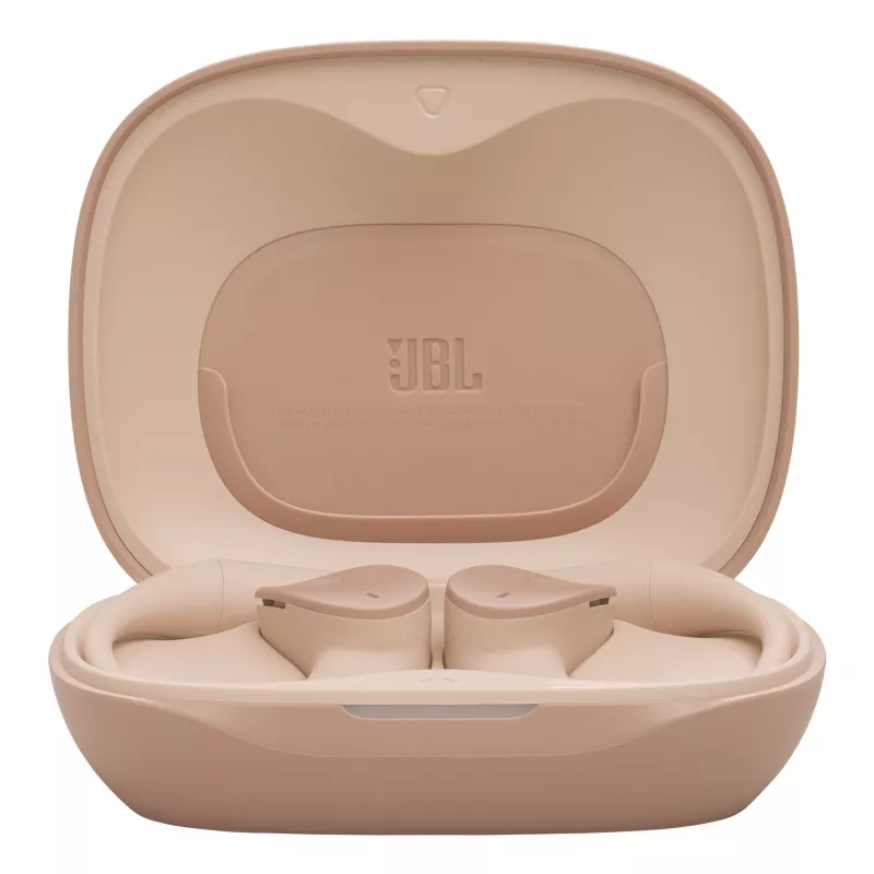 JBL Sense Lite belaidės ausinės su ausų kabliuku, skambučiai/muzika, Bluetooth, smėlio spalvos