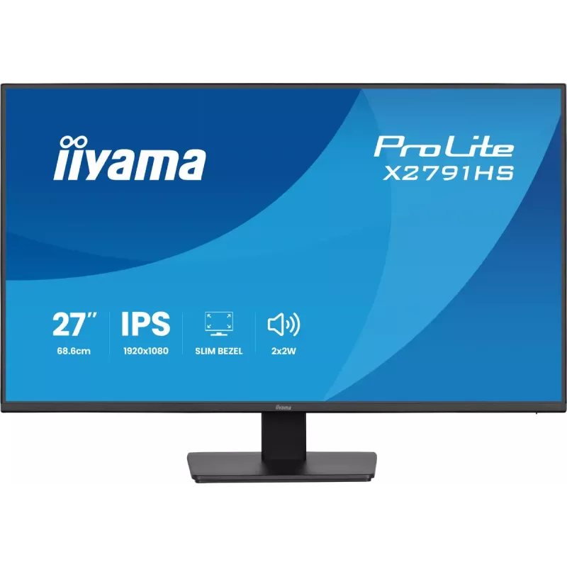 Kompiuterio monitorius IIYAMA ProLite X2791HS-B1 27 colių IPS Full HD 1920x1080 LED matinis, įmontuoti garsiakalbiai, VESA tvirtinimas, Juodas