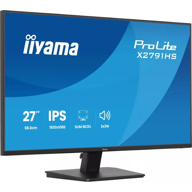 Kompiuterio monitorius IIYAMA ProLite X2791HS-B1 27 colių IPS Full HD 1920x1080 LED matinis, įmontuoti garsiakalbiai, VESA tvirtinimas, Juodas