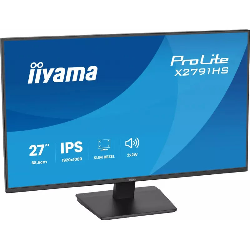 Kompiuterio monitorius IIYAMA ProLite X2791HS-B1 27 colių IPS Full HD 1920x1080 LED matinis, įmontuoti garsiakalbiai, VESA tvirtinimas, Juodas
