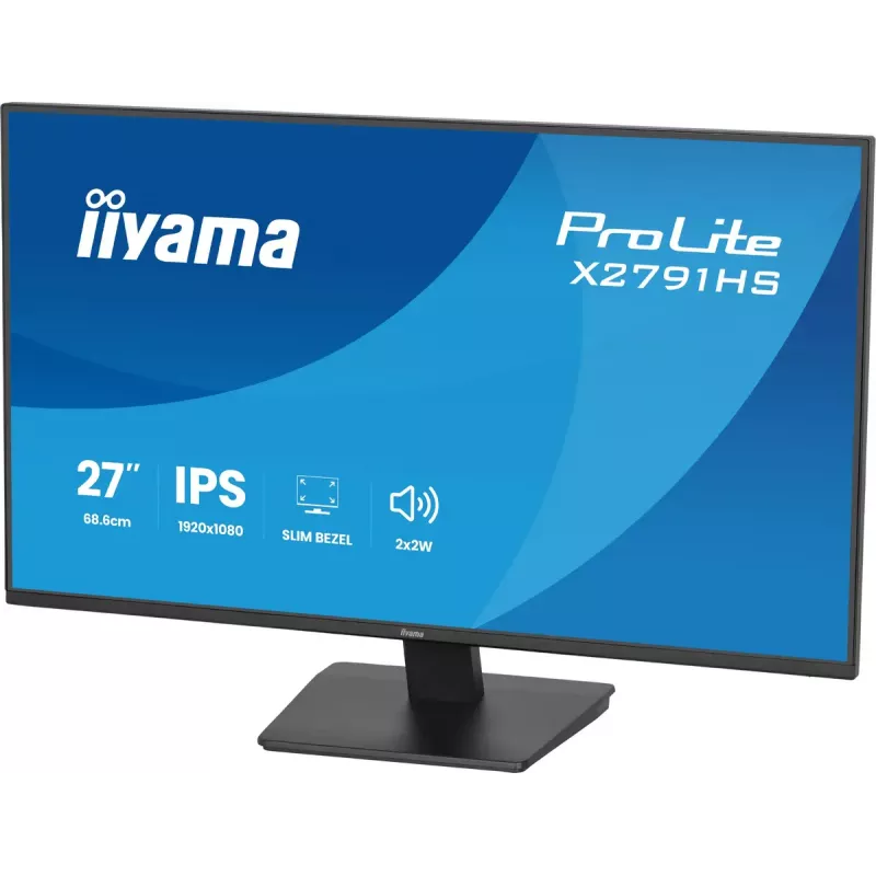 Kompiuterio monitorius IIYAMA ProLite X2791HS-B1 27 colių IPS Full HD 1920x1080 LED matinis, įmontuoti garsiakalbiai, VESA tvirtinimas, Juodas