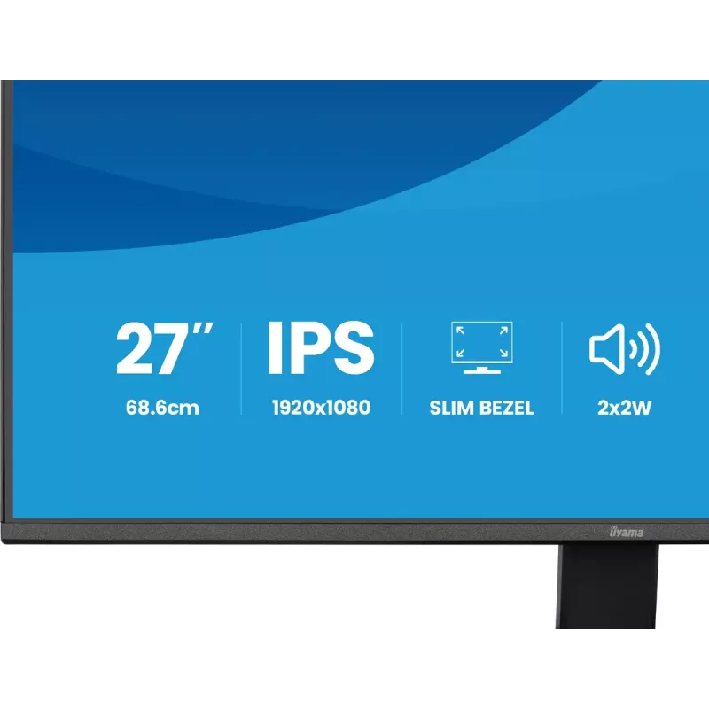 Kompiuterio monitorius IIYAMA ProLite X2791HS-B1 27 colių IPS Full HD 1920x1080 LED matinis, įmontuoti garsiakalbiai, VESA tvirtinimas, Juodas