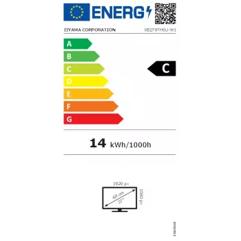 iiyama ProLite XB2797HSU-W1 monitor 68,6 cm (27 col.) 1920 x 1080 pikseliai Full HD LED baltas