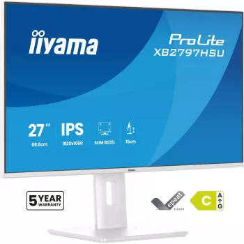iiyama ProLite XB2797HSU-W1 monitor 68,6 cm (27 col.) 1920 x 1080 pikseliai Full HD LED baltas