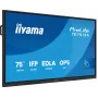 Interaktyvus plokščiasis ekranas IIYAMA TE7513A-B2AG 75 colių 4K UHD lietimui jautrus, 500 cd/m², Wi-Fi, Android, 24/7