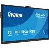 Interaktyvus plokščiasis ekranas IIYAMA TE7513A-B2AG 75 colių 4K UHD lietimui jautrus, 500 cd/m², Wi-Fi, Android, 24/7