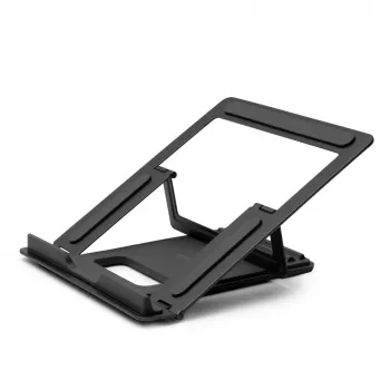 Lindy Collapsible Square Laptop Riser – sulankstomas nešiojamojo kompiuterio stovas, aliuminis, juodas/sidabrinis