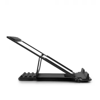 Lindy Collapsible Square Laptop Riser – sulankstomas nešiojamojo kompiuterio stovas, aliuminis, juodas/sidabrinis