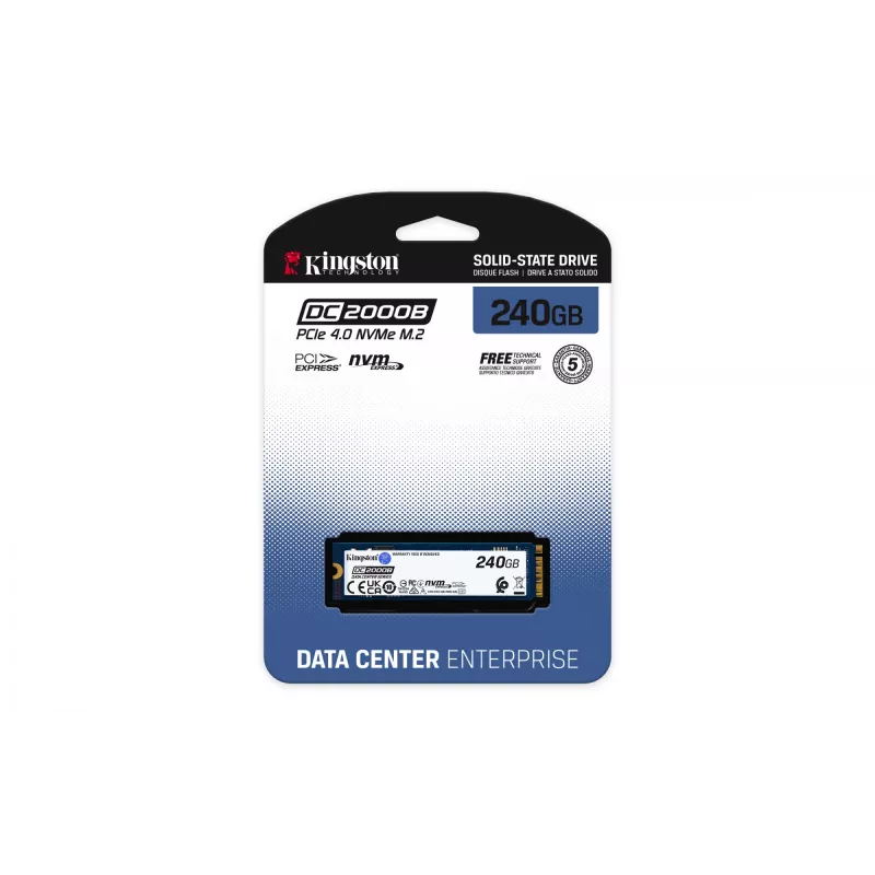 Kingston Technology 240GB DC2000B PCIe 4.0 M.2 2280 Enterprise SSD (be radiatoriaus)
