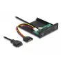 DeLOCK 3.5 colio USB priekinis skydelis 2 x USB Type-C 2 x USB Type-A juodas