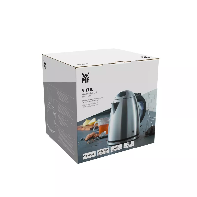 WMF Stelio 0413010012 elektrinis virdulys 1,2 L 2400 W Juodas, Nerūdijantis plienas