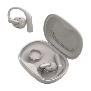 Ausinės JBL Sense Pro TWS užkabinamos ant ausies skambučiams ir muzikai, 20–40000 Hz, USB-C įkrovimo stovas, Pilka, 95,2 g