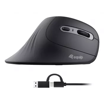 Equip Ergonomic Pelė USB-A/C Dešiniarankiams Juoda - Pelė - 7200 DPI
