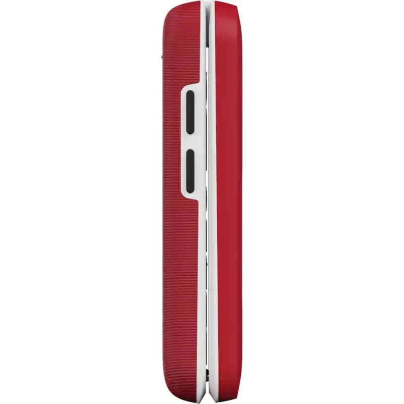 Doro Leva E30 sulankstomas telefonas, 2,8 colio (7,11 cm) 320x240, viena SIM, 0,3 MP kamera, 1150 mAh, IP55, raudonai baltas