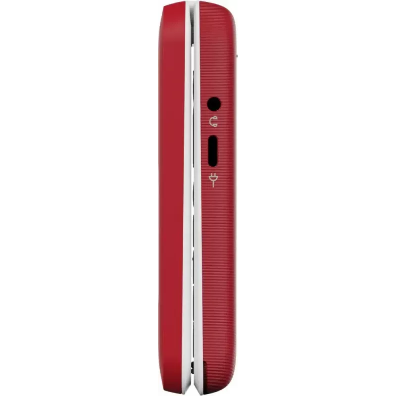 Doro Leva E30 sulankstomas telefonas, 2,8 colio (7,11 cm) 320x240, viena SIM, 0,3 MP kamera, 1150 mAh, IP55, raudonai baltas