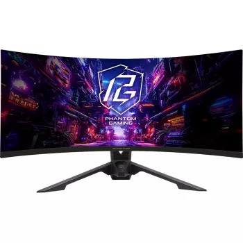 Monitorius ASROCK PG34QRT3A 34 colių (86,4 cm) WQHD 3440×1440 OLED lenktas VA 21:9 500 cd/m² 4000:1 USB 3.2 Gen1 garsiakalbiai VESA aukščio reguliavimas