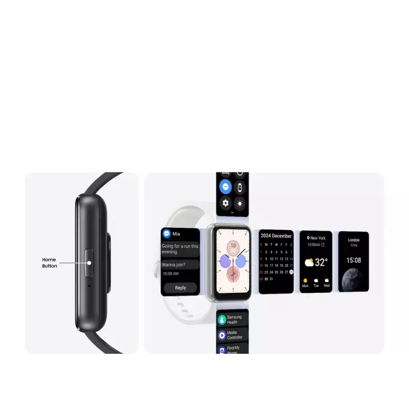 Samsung Galaxy Fit3 4.06 cm (1.6 colio) AMOLED 40 mm Skaitmeninis 256 x 402 pikseliai Liečiamas ekranas Sidabrinis