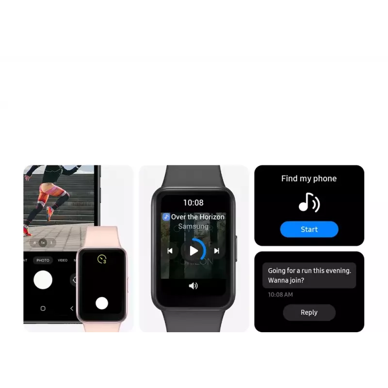Samsung Galaxy Fit3 4.06 cm (1.6 colio) AMOLED 40 mm Skaitmeninis 256 x 402 pikseliai Liečiamas ekranas Sidabrinis