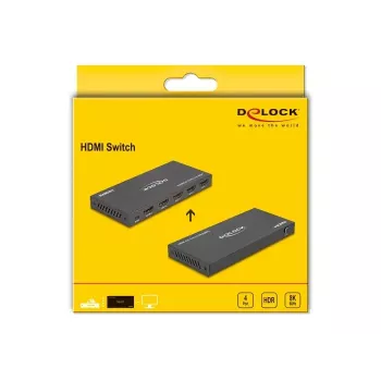 DeLOCK HDMI jungiklis 4 x HDMI į 1 x HDMI išėjimas 8K 60 Hz juodas