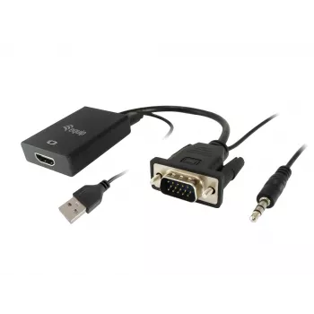 VGA į HDMI adapteris su garsu Equip 119038