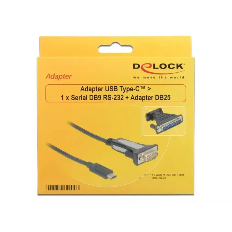 Serijinis kabelis DeLOCK 62904 Juodas 1,8 m DB-9