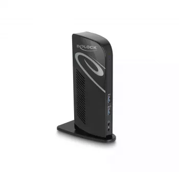DeLOCK USB dokavimo stotelė su dviem DisplayPort, 4K, USB 3.2, LAN, garsu