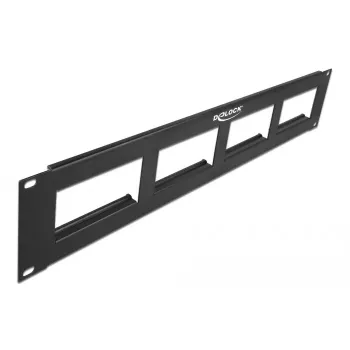 Patch panel DeLOCK Easy 45 19 colių 4 x 90.5 x 45.2 mm 2U juodas