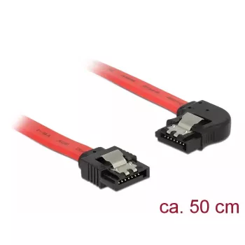 SATA kabelis DeLOCK 83964 0,5 m Juoda Raudona