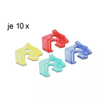 RJ45 laikiklis DeLOCK 86421, įvairiaspalvis, 40 vnt.