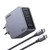 UGREEN Nexode Pro 160W GaN įkroviklis su USB-C laidu, universalus, juodas/pilkas, AC greitasis įkrovimas, vidaus naudojimui