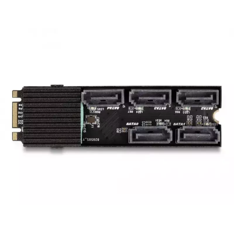 DeLOCK keitiklis M.2 2280 Key B+M (vyriškas) į 5 x SATA su radiatoriumi