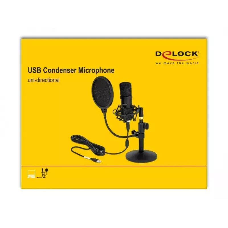 Mikrofonas DeLOCK 66300 USB kondensatorinis