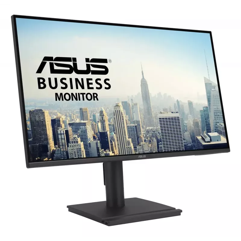 27 colių ASUS BE27AQ IPS LCD monitorius, 2560 x 1440 WQHD, 5 ms, USB 3.2 stotelė, reguliuojamas aukštis, VESA, įmontuoti garsiakalbiai, juodas