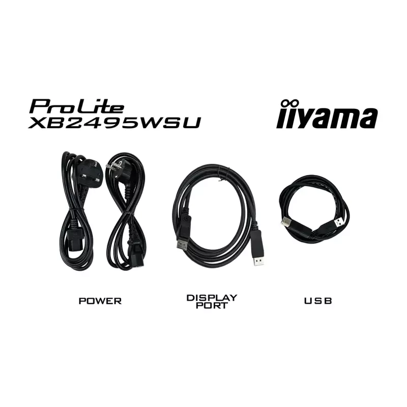 Monitorius IIYAMA ProLite XB2495WSU-B1 24.1 colio (61,2 cm) 1920×1200 IPS Full HD, 4 ms, USB 3.2 šakotuvas, reguliuojamas aukštis, garsiakalbiai