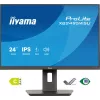 Monitorius IIYAMA ProLite XB2495WSU-B1 24.1 colio (61,2 cm) 1920×1200 IPS Full HD, 4 ms, USB 3.2 šakotuvas, reguliuojamas aukštis, garsiakalbiai