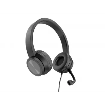 Ausinės CONCEPTRONIC POLONA05BC – Stereo USB-C, triukšmą slopinantis mikrofonas, uždengiančios ausis, 2 m laidas, 20–22000 Hz, juodos