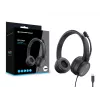Ausinės CONCEPTRONIC POLONA05BC – Stereo USB-C, triukšmą slopinantis mikrofonas, uždengiančios ausis, 2 m laidas, 20–22000 Hz, juodos