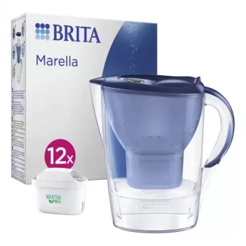 Vandens filtras BRITA Marella 2,4 L, mėlynas/skaidrus, su 12 kasečių